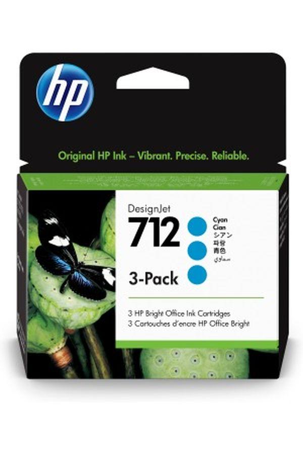 HP Tinte 3-er Pack No.712 29ml cyan