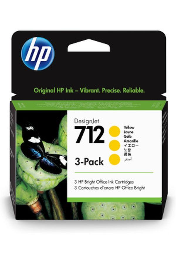 HP Tinte 3-er Pack No.712 29ml yellow